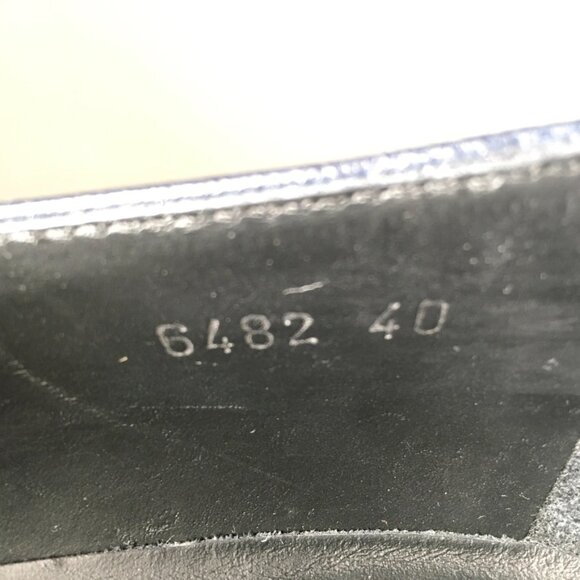 Authentic Men\'s Versace Black Dark Navy Leather Slip-on Size 40 Run Big Like 42 main image 11